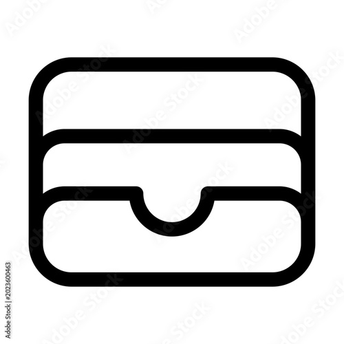 Wallet Outline icon for Financial and Payment Interface