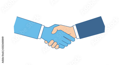 Картината върху платно Business partners shaking hands firmly together.