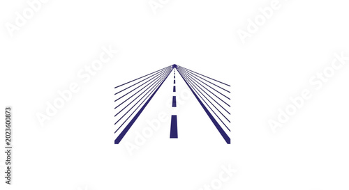 Tableau sur toile Cable Stay Bridge Structural Engineering Design.