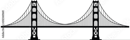 Golden Gate Bridge silhouette, San Francisco landmark, suspension bridge, engineering, travel, architecture, tourism, city, bay, ocean, infrastructure