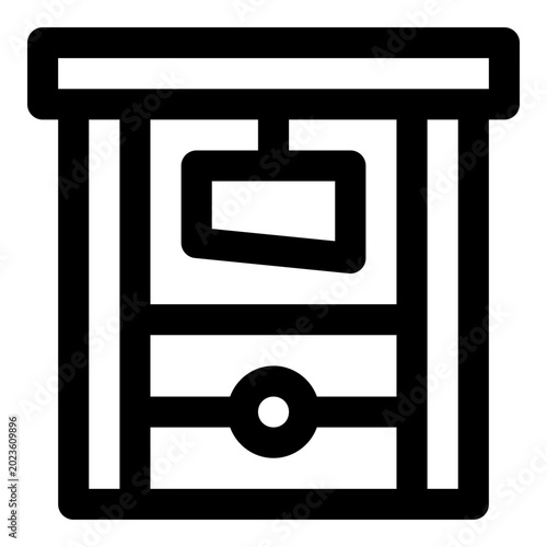 Tablou pe pânză guillotine icon