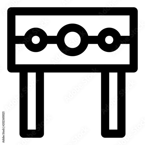 Canvas Print pillory icon