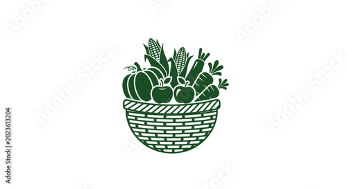 Fresh vegetables in a basket.