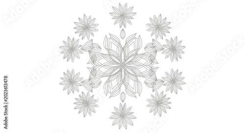 Photography Gray snowflakes in various sizes.