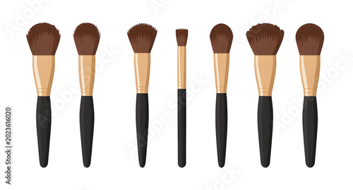 Foto cosmetic, makeup, brush, beauty, powder, blush, foundation, fashion, salon, skin
