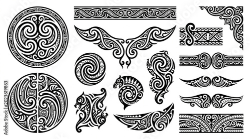 Photography Collection of Celtic Knotwork and Tribal Tattoo Designs.