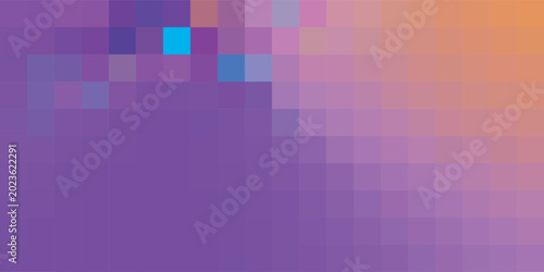 Fotografie Abstract Pixelated Gradient Background with Vibrant Colors.