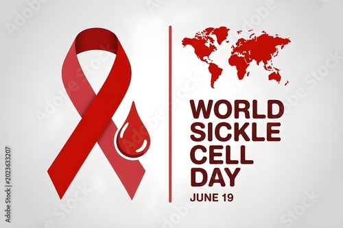 World Sickle Cell Day Minimalist Vector Illustration