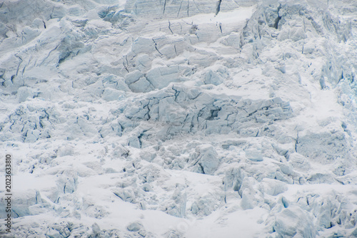 Gletscher und Schnee als Hintergrund