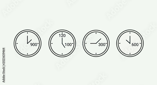 Foto Clock faces showing different times