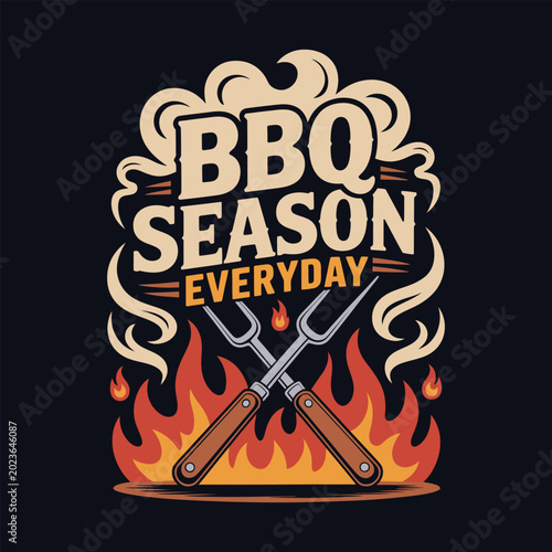 Smoking Hot Grill Master BBQ T-Shirt Vintage Barbecue Design