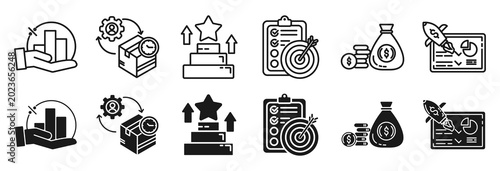 Photos Market economy icon set vector illustration concept relate to economic, supply d