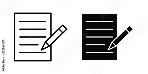 Application icon concept. solid and line symbols