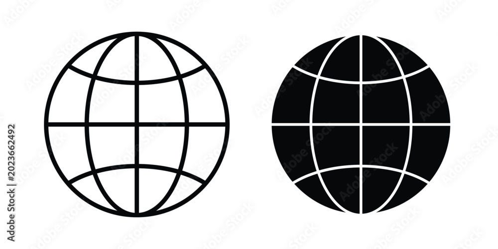 Obraz premium Browser icon concept. solid and line symbols