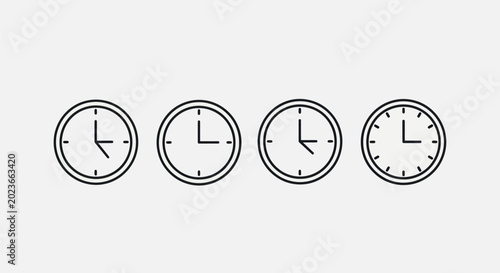 Clock icons time and schedule concept
