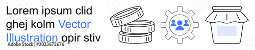 Foto Economy, teamwork, collaboration, savings, product packaging, trade