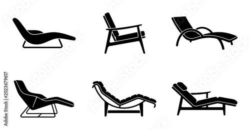 Canvastavla Modern Recliner Chairs Collection, Contemporary Lounge Furniture Icons, Minimali