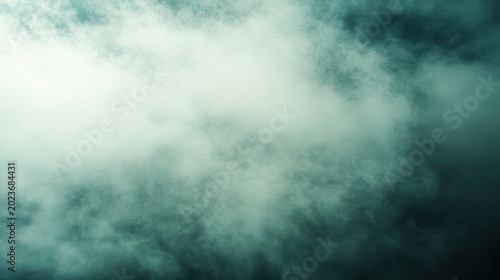 Thick urban smog obscuring the atmosphere with a soft, ethereal light effect