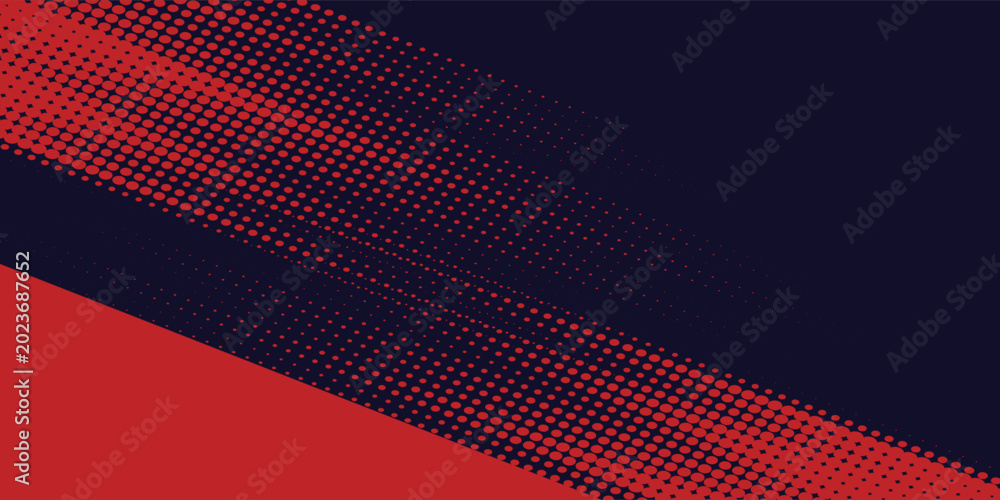 Fototapeta premium Halftone dots red and blue color pattern gradient grunge texture background. Dot pop art comic sport style vector illustration. grunge vector dots . eps 10