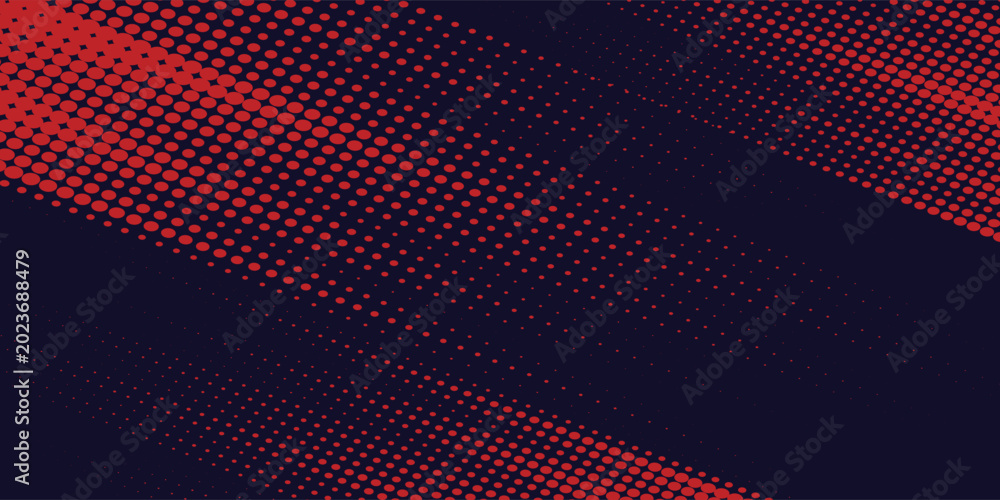 Fototapeta premium Halftone dots red and blue color pattern gradient grunge texture background. Dot pop art comic sport style vector illustration. grunge vector dots . eps 10