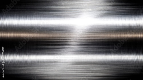 Detailed texture of a brushed metal surface with strong horizontal highlights
