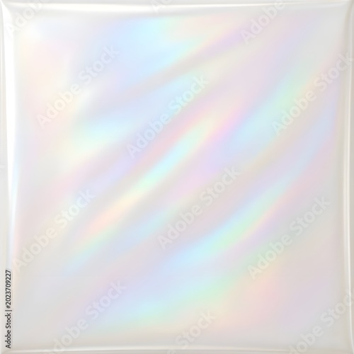 오로라 광택이 감도는 화이트 홀로그램 실크 액자 프레임 질감
White Holographic Silk Texture Background with Aurora Pearlescent Glow