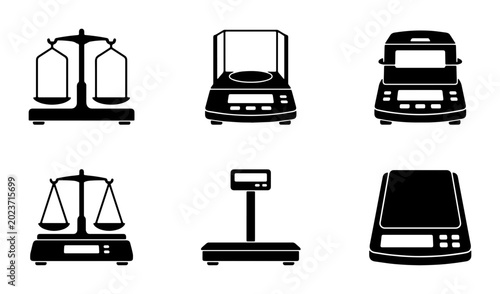 Fotografia Precision Weighing Scales Collection: Digital Balances, Laboratory Scales, and V