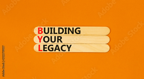 Fotografie BYL building your legacy symbol