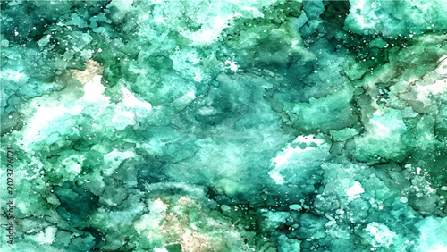 Foto Emerald green marble texture background, abstract teal watercolor wash vector, o