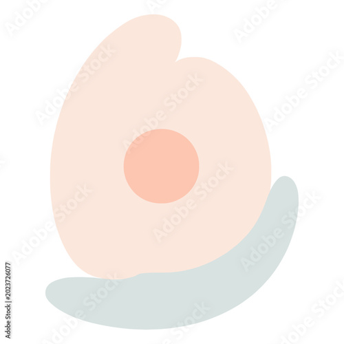 Tablou pe pânză Cute Pink Baby Pacifier Icon Vector Illustration with Heart Design