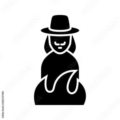Tablou pe pânză Burning effigy icon