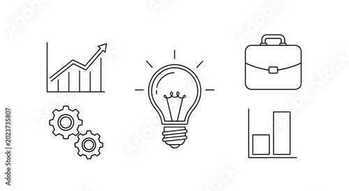 Business and Innovation Icon Set