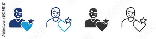 Εκτύπωση καμβά Loyalty icon set collection multi-style.