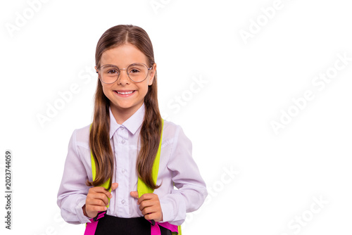 Fotografie Close-up portrait of her she nice attractive lovely sweet winsome intellectual c