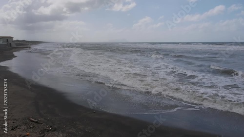 Lido di capoportiere on a  windy spring morning, Italy
