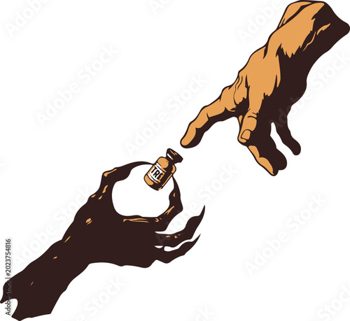 Schilderij op canvas vector illustration of a golden retriever