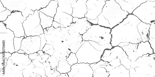 Schilderij op canvas White and black rough, scratch, splatter grunge pattern design brush strokes
