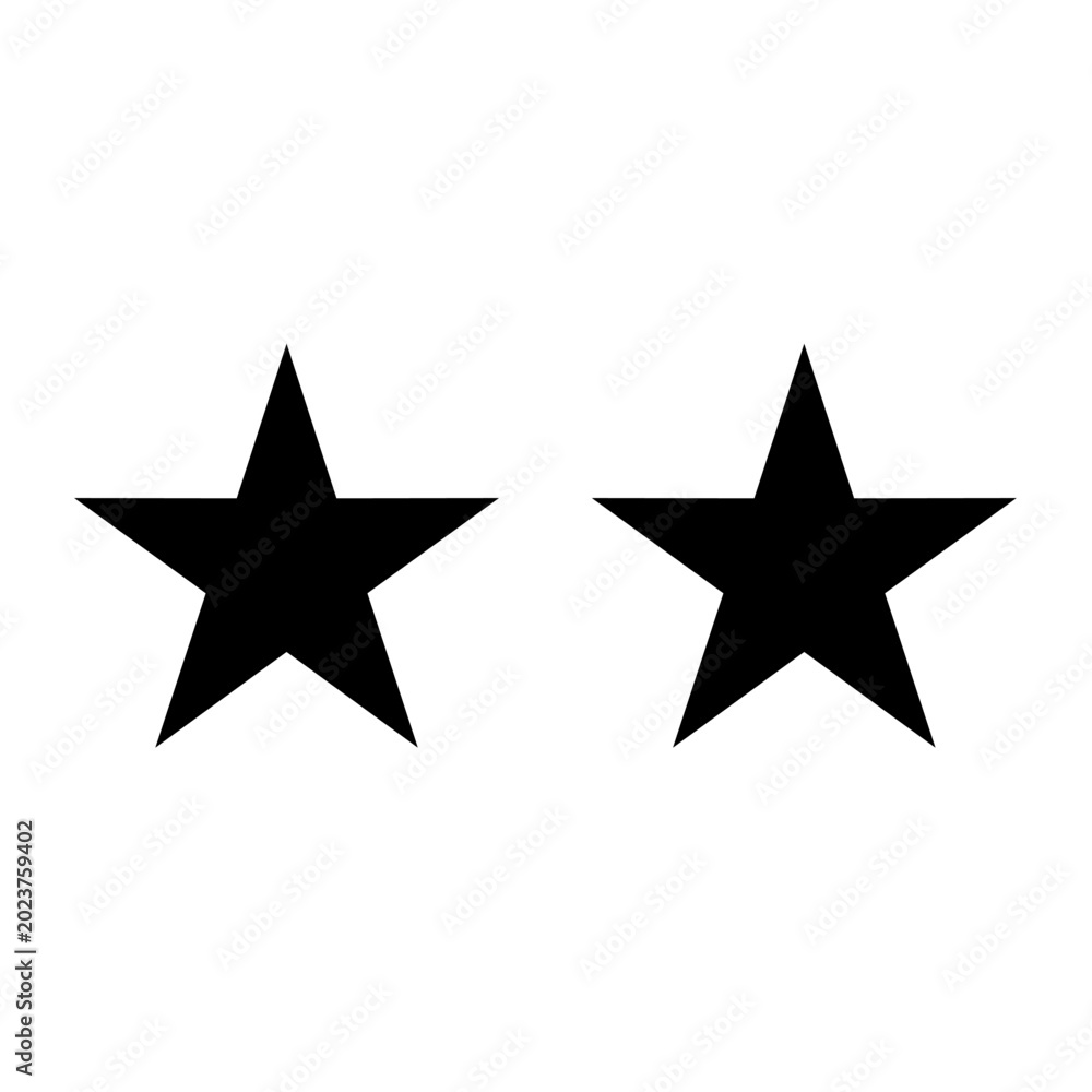 Obraz premium Two Star Silhouette Vector Image