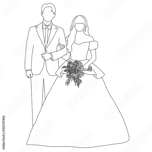Foto bride and groom