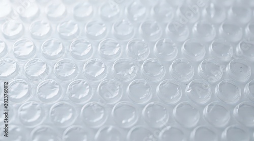 Transparent Bubble Wrap Macro Texture Realistic Plastic Background