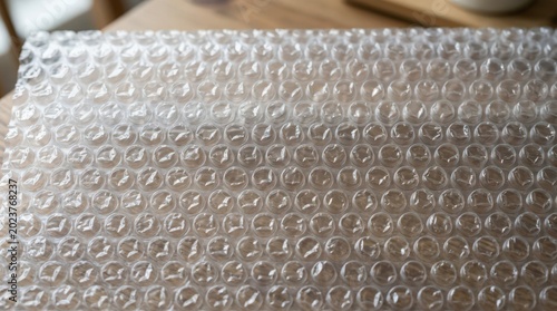 Transparent Bubble Wrap Macro Texture Realistic Plastic Background