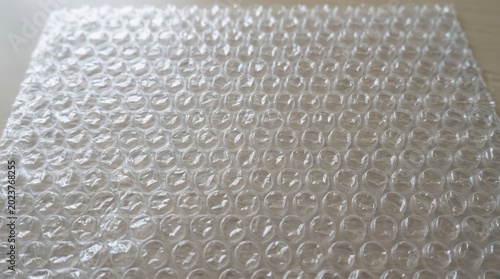 Transparent Bubble Wrap Macro Texture Realistic Plastic Background