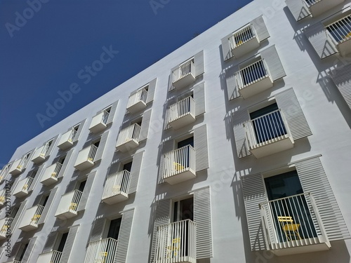 modern apartment building in Ibiza