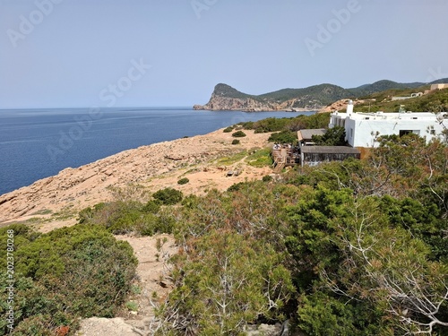 the coast of the mediterranean sea in Ibiza