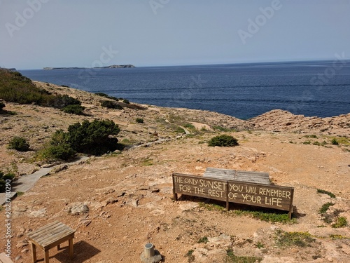 the coast of the mediterranean sea in Ibiza