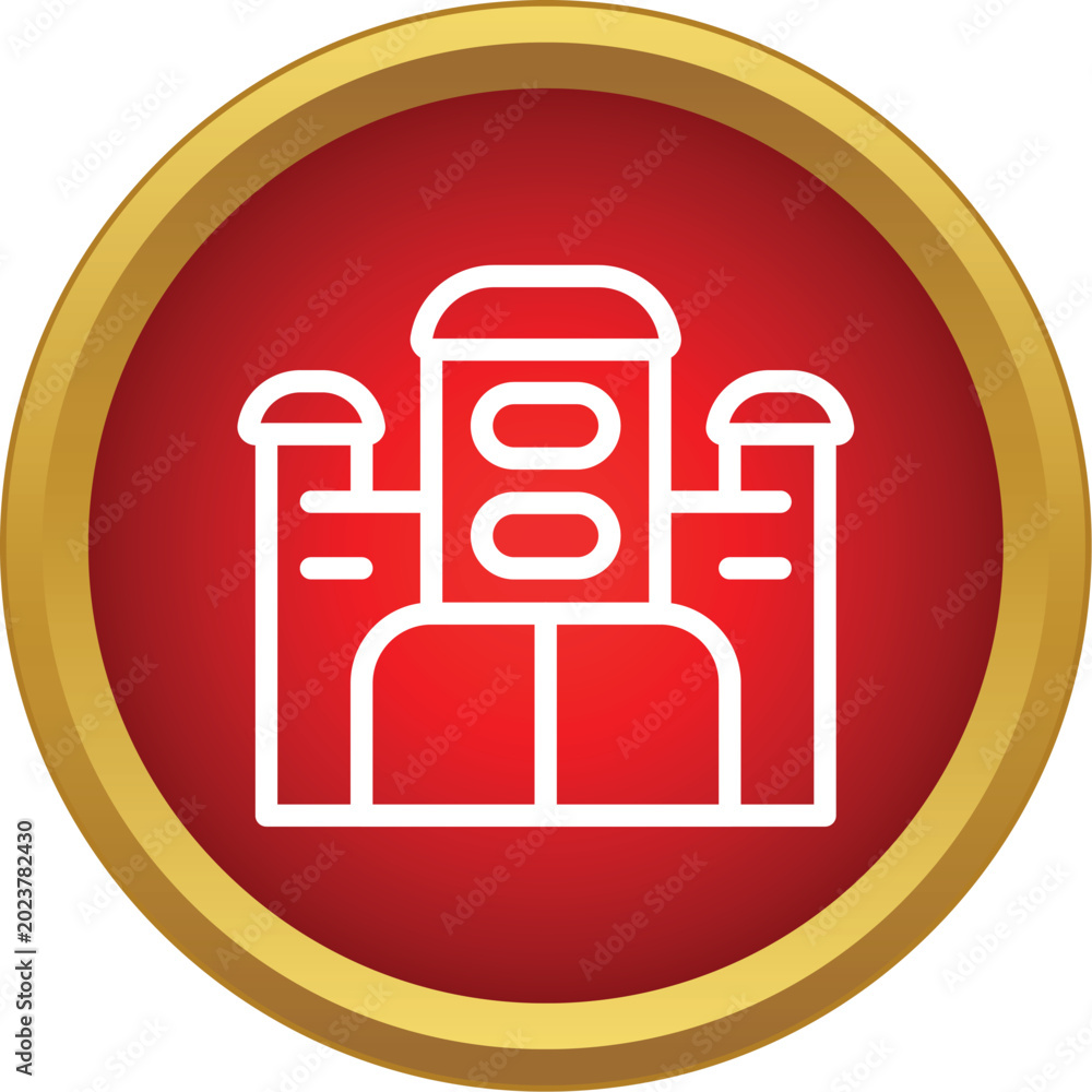 Obraz premium Castle icon representing medieval fortress architecture