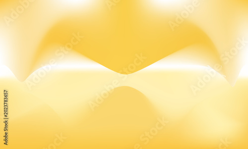 Pastel Yellow background with light effects. Empty yellow studio room vector background. Space for selling products on the website. Vector illustration.Print