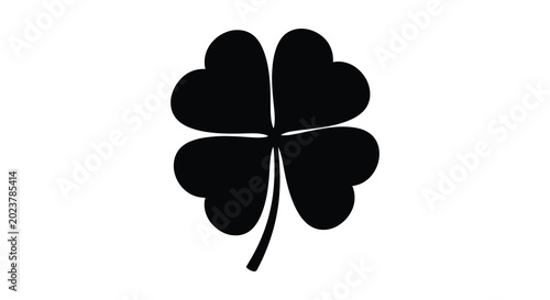 Konstfotografi Four leaf clover silhouette
