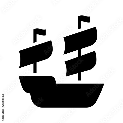 Obraz na plátně Sailing ship icon