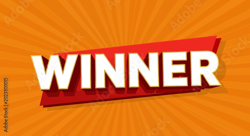 Winner Announcement: Bold Text on Radiant Orange Background